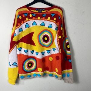 I. B. Diffusion Colorful Sweater. Size M.
